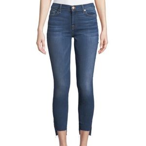 7 for all mankind raw hem ankle skinny jean ✨